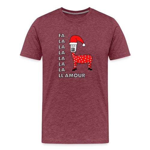 Christmas llama. - Men's Premium T-Shirt