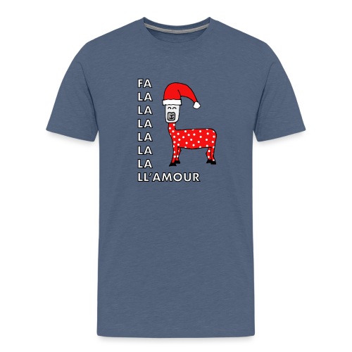 Christmas llama. - Men's Premium T-Shirt