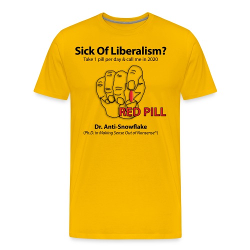 Red Pill anti-liberal shirt - Men's Premium T-Shirt