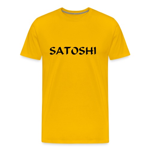 Satoshi only the name stroke btc founder nakamoto - Men's Premium T-Shirt