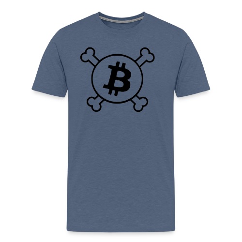 btc pirateflag jolly roger bitcoin pirate flag - Men's Premium T-Shirt