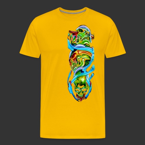 see no evil skulls png - Men's Premium T-Shirt