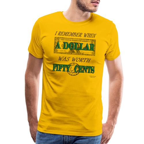 Dollar Front/Back (Light Backgrounds) - Men's Premium T-Shirt