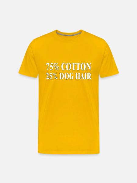 Dog Hair Cotton Blend Tee - Men's Premium T-Shirt - sun yellow