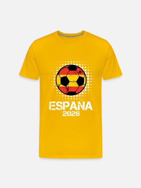 Espana 2026 Flagball - Men's Premium T-Shirt - sun yellow
