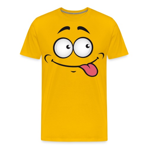 Happy Goofy Face with Tongue out - Men's Premium T-Shirt