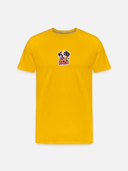 Edgy Face Puppy - Men's Premium T-Shirt - sun yellow