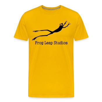 frog leap studios - Men's Premium T-Shirt - sun yellow - Front - Liam (192cm)