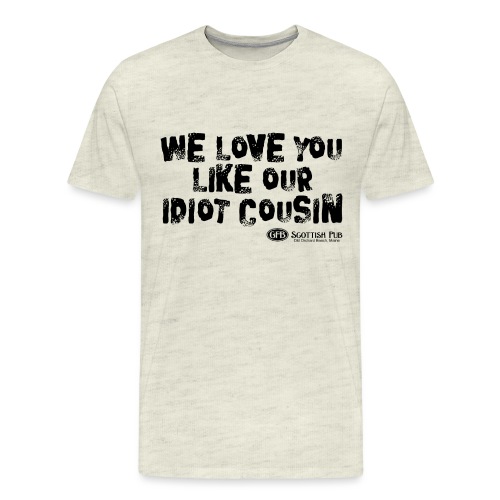 Idiot Cousin, black text - Men's Premium T-Shirt