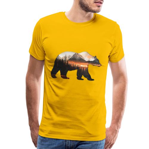 Canada Bear: fiery tones - Men's Premium T-Shirt