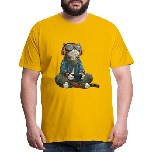 Cat: Purrfect Player - Men's Premium T-Shirt