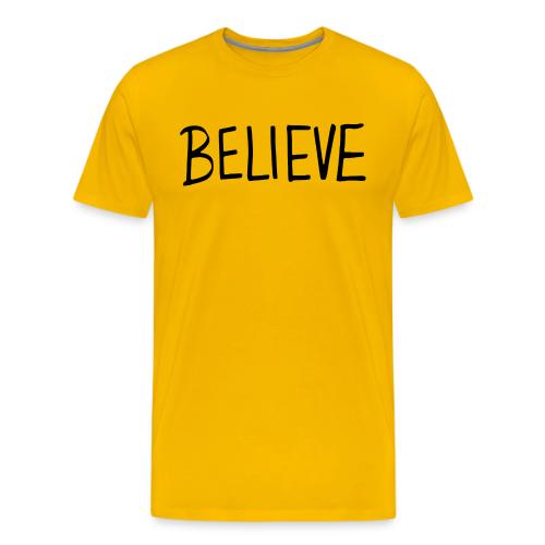Believe (on Gold) - Men's Premium T-Shirt