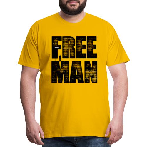 FREE MAN - Black Graphic - Men's Premium T-Shirt