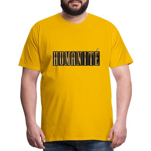 Humanity in Golden Letters - Men's Premium T-Shirt