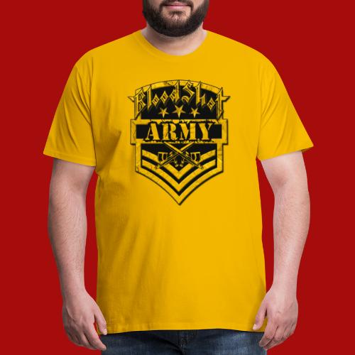 BloodShot ARMYLogo Gold /Black - Men's Premium T-Shirt