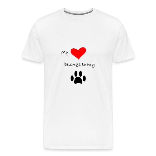 Dog Lovers shirt - My Heart Belongs to my Dog - Men's Premium T-Shirt