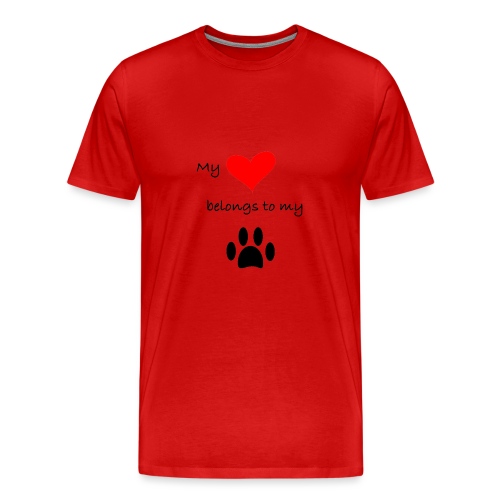 Dog Lovers shirt - My Heart Belongs to my Dog - Men's Premium T-Shirt