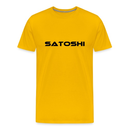 satoshi stroke only one word satoshi, bitcoiner - Men's Premium T-Shirt