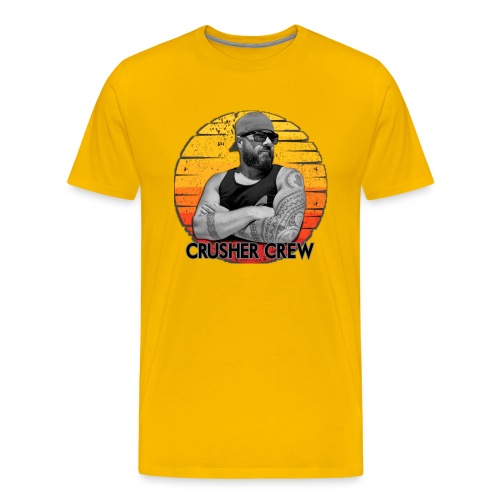 Crusher Crew Carl Crusher Sunset Circle - Men's Premium T-Shirt