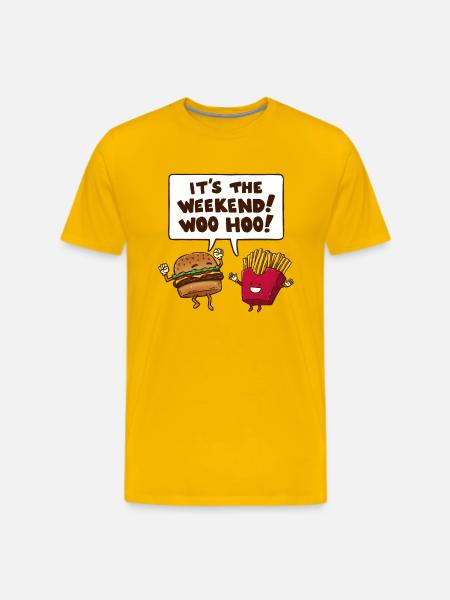 The Weekend Burger - Men's Premium T-Shirt - sun yellow