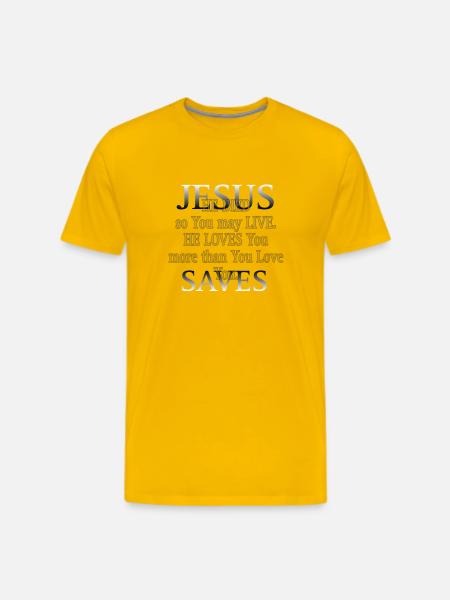 Jesus saves - Men's Premium T-Shirt - sun yellow
