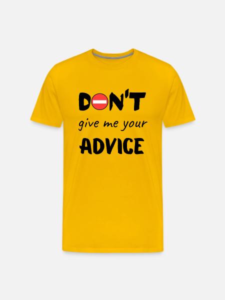 No advice gift - Men's Premium T-Shirt - sun yellow
