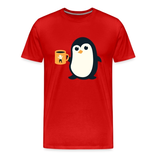 Cute Penguin Coffee - Men's Premium T-Shirt