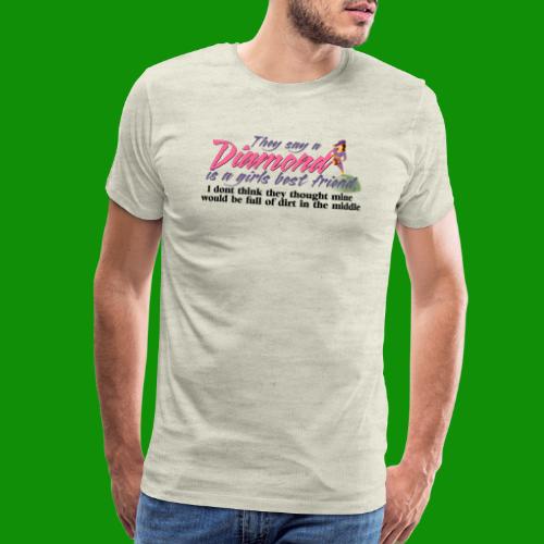 Softball Diamond is a girls Best Friend - Men's Premium T-Shirt