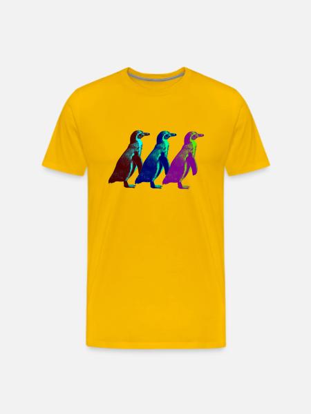 Penguin trio 2 - Men's Premium T-Shirt - sun yellow