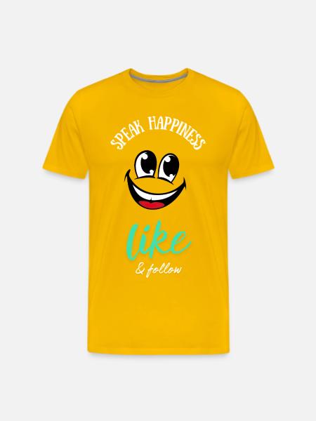 Speak Happiness - Men's Premium T-Shirt - sun yellow