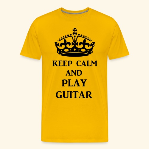 keep calm play guitar blk - Men's Premium T-Shirt