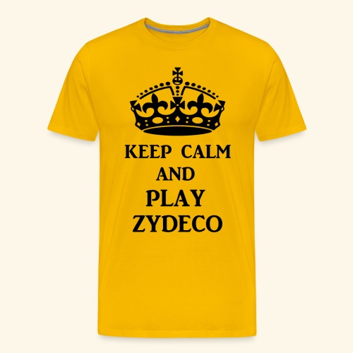 keep calm play zydeco blk - Men's Premium T-Shirt