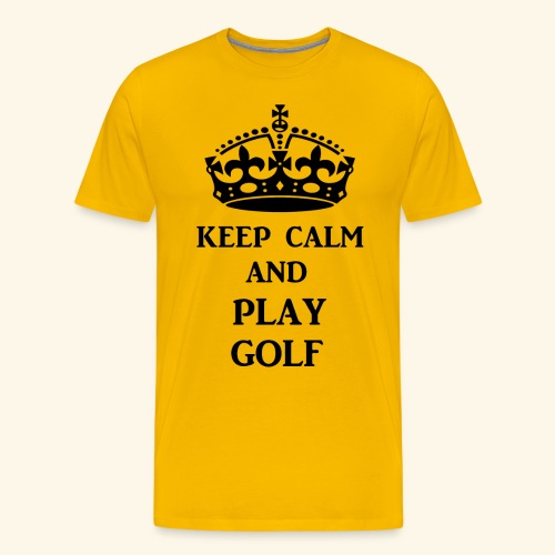 keep calm play golf blk - Men's Premium T-Shirt