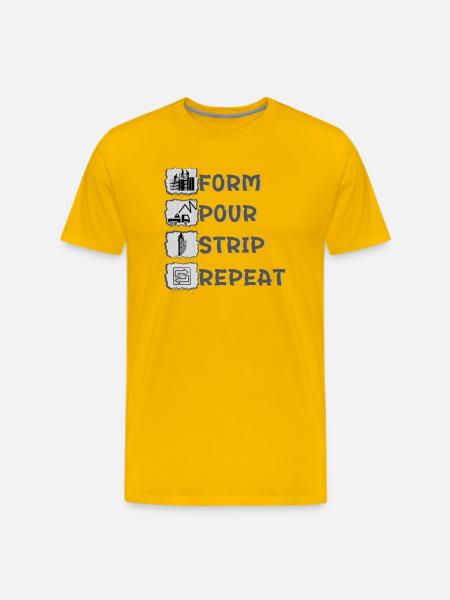 Form Pour Strip Repeat - Men's Premium T-Shirt - sun yellow
