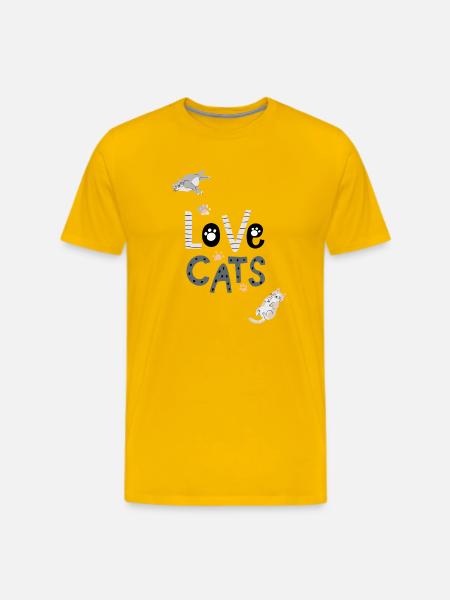 cat lovers - Men's Premium T-Shirt - sun yellow