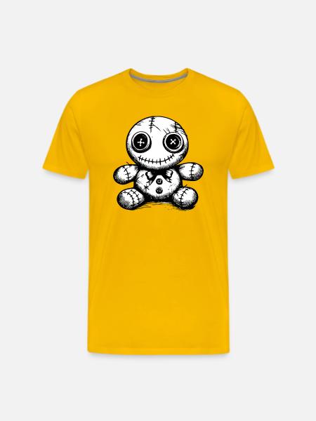 Stitched doll Noir - Men's Premium T-Shirt - sun yellow