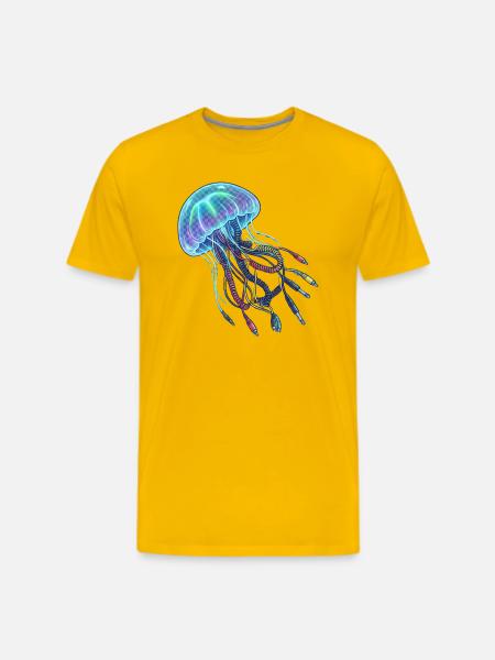 Neon Brainwire Circuit - Men's Premium T-Shirt - sun yellow