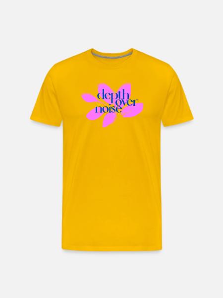 Depth Over Noise Floral - Men's Premium T-Shirt - sun yellow