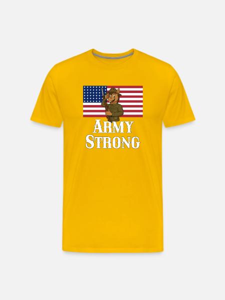 Patriotic Mule Soldier - Men's Premium T-Shirt - sun yellow