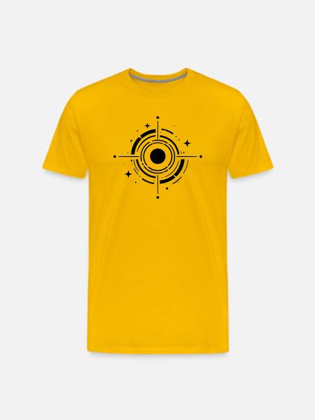 Cosmic Target Ring Emblem - Men's Premium T-Shirt - sun yellow