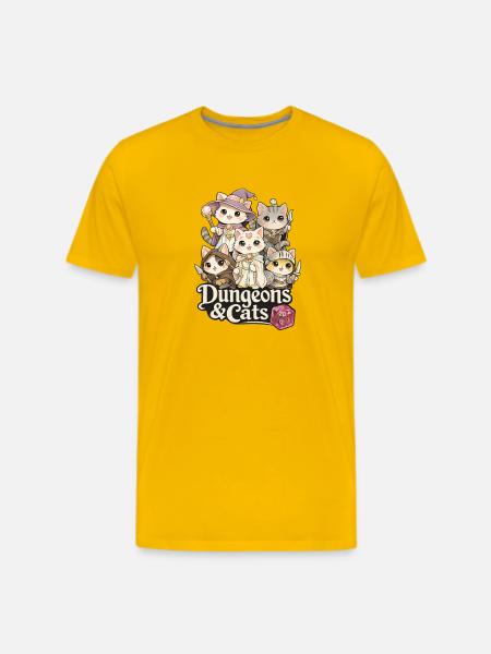 Dungeons & Cats - Men's Premium T-Shirt - sun yellow