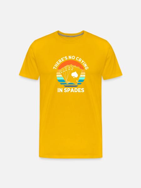 Spades Card Game Poker Player - Men's Premium T-Shirt - sun yellow