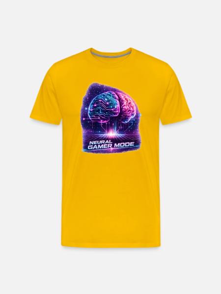 Neon Neural Gamer Mode - Men's Premium T-Shirt - sun yellow