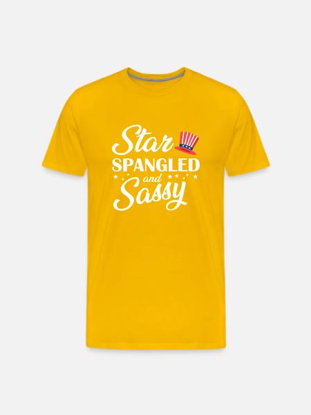 Star Spangled and Sassy - Men's Premium T-Shirt - sun yellow