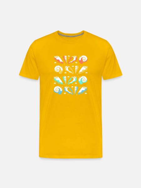 Seashell Clam Shells Collector - Men's Premium T-Shirt - sun yellow