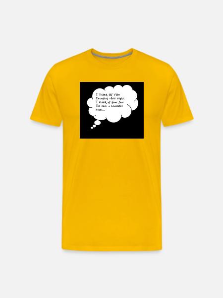 Romantic Thought Bubble Quote - Men's Premium T-Shirt - sun yellow
