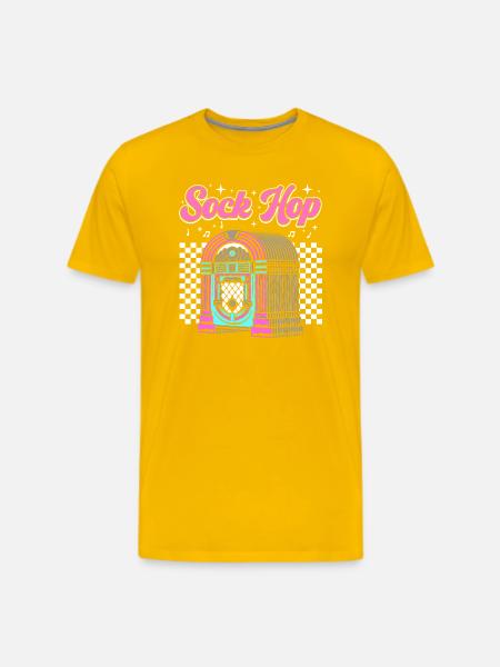 950s Party Sock Hop - Men's Premium T-Shirt - sun yellow