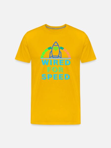 Wired for Speed - Men's Premium T-Shirt - sun yellow