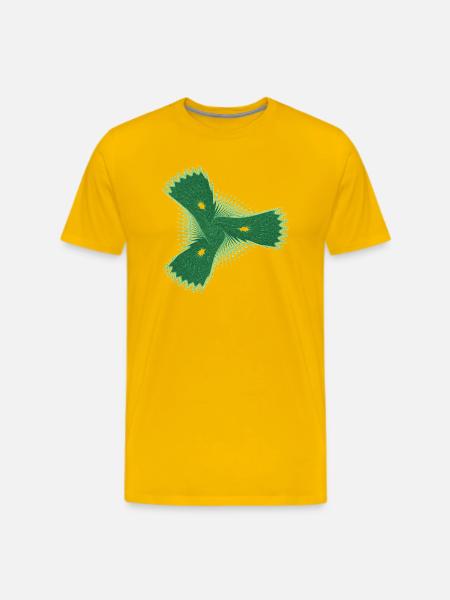 Der schüchterne Seestern – Fractal Art - Men's Premium T-Shirt - sun yellow