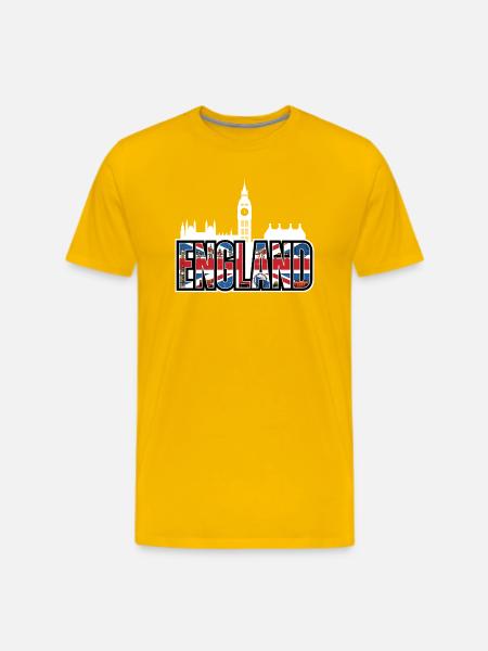 England - Men's Premium T-Shirt - sun yellow